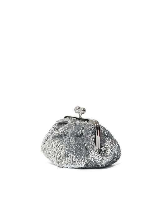 Borsa Pasticcino Bag WKATARGA Small in raso con paillettes Argento WEEKEND MAX MARA | 2615511094600003